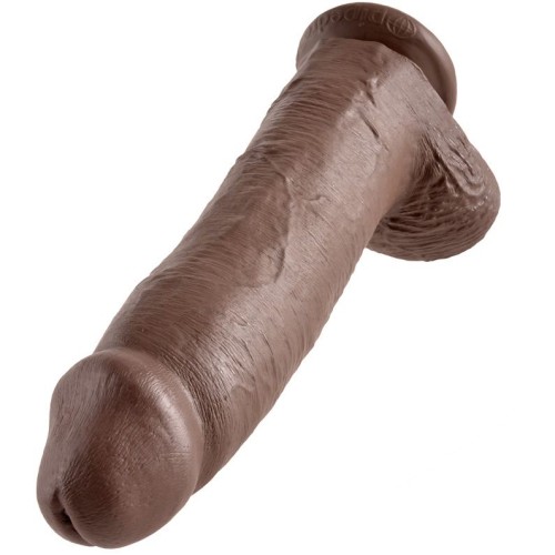 Realistic Brown Dildo 12 inch with Testicles