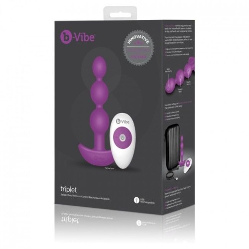 Triplet Anal Remote Control Beads for Unique Pleasure