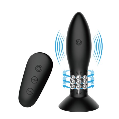 Anal Plug with Rotating Balls Remote Control