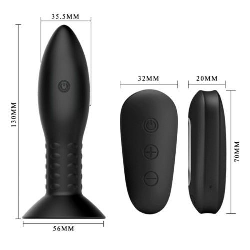 Anal Plug with Rotating Balls Remote Control