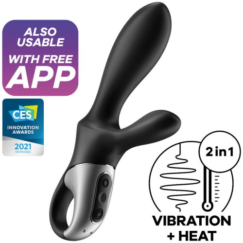 Satisfyer Heat Climax+ Anal Vibrator App Black