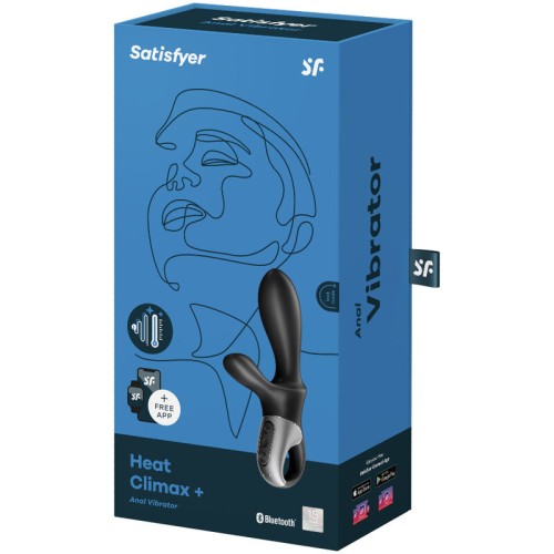 Satisfyer Heat Climax+ Anal Vibrator App Black