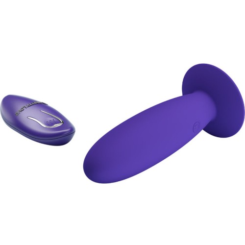 Pretty Love Youth Anal Plug Vibrator Remote Control - Purple