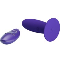 Pretty Love Youth Anal Plug Vibrator Remote Control - Purple