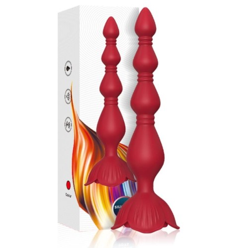 Vibrador Rosa Pagoda Con Plug Anal de Armony