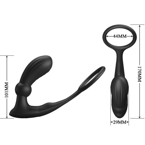 Pretty Love Warren Ring & Anal Vibrator Black