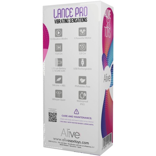 Lance Pro Estimulador y Vibrador Anal Rosa