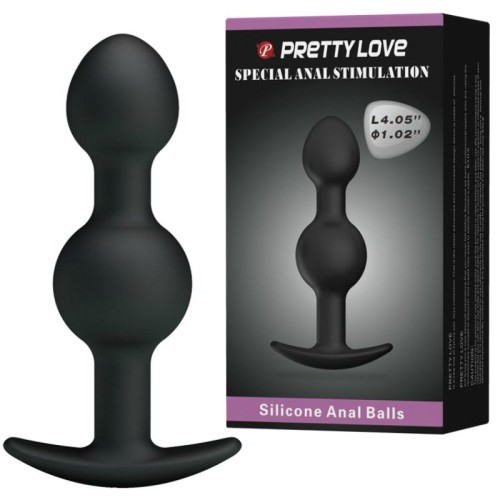 Pretty Love Anal Balls Silicone Special Stimulation 10.3 cm - Black Pleasure