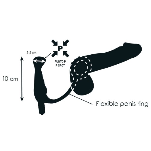 Vibrador Prostático Negro 10 cm