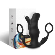 Vibrador Anal Prostata & Anillo Control Remoto Negro