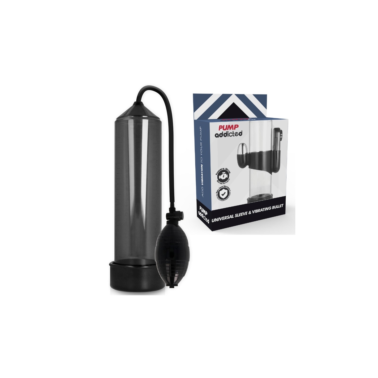 Rx3 Black Vacuum Erection Pump with Vibrator