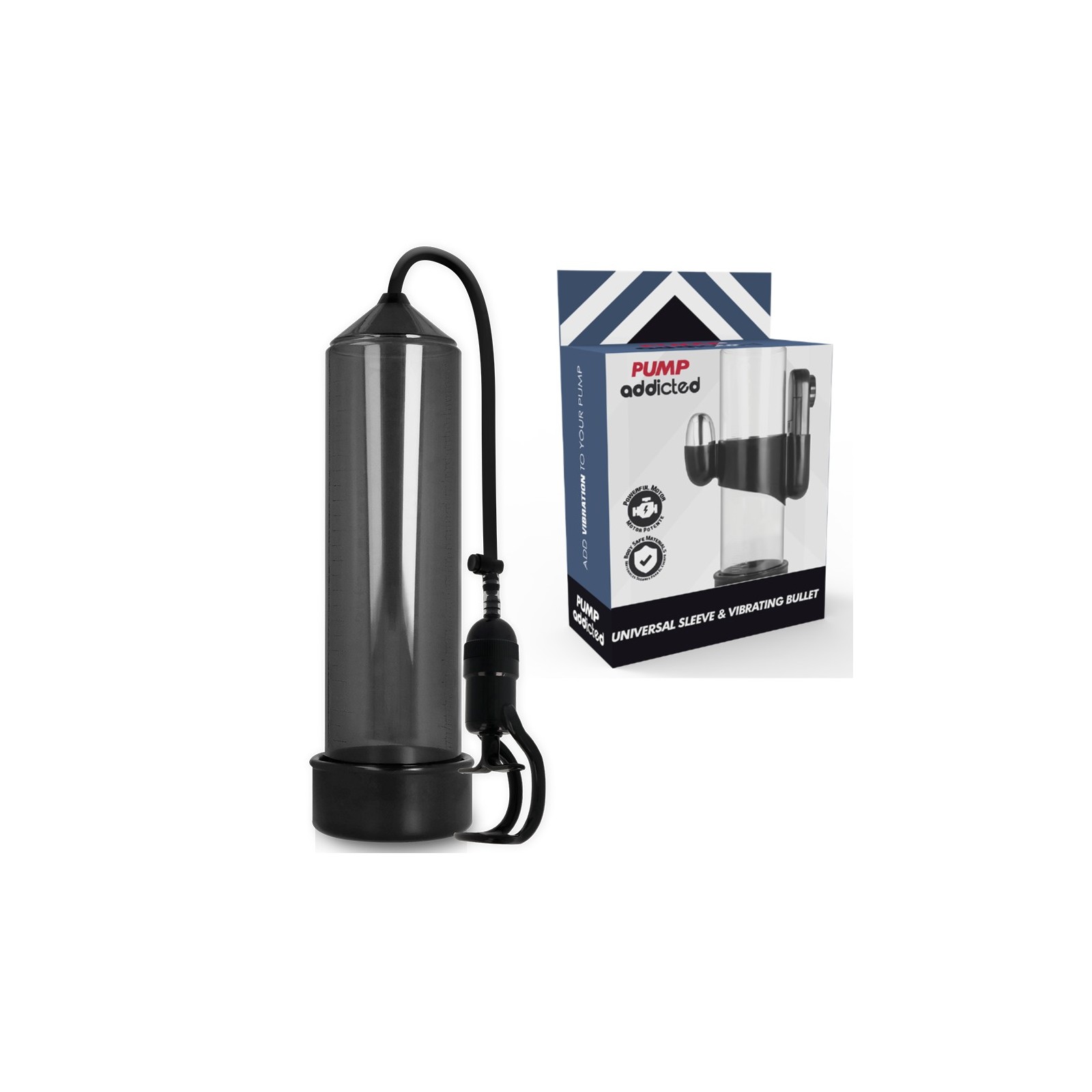 RX5 Black Vacuum Pump with Vibrator for Erection Enhancement