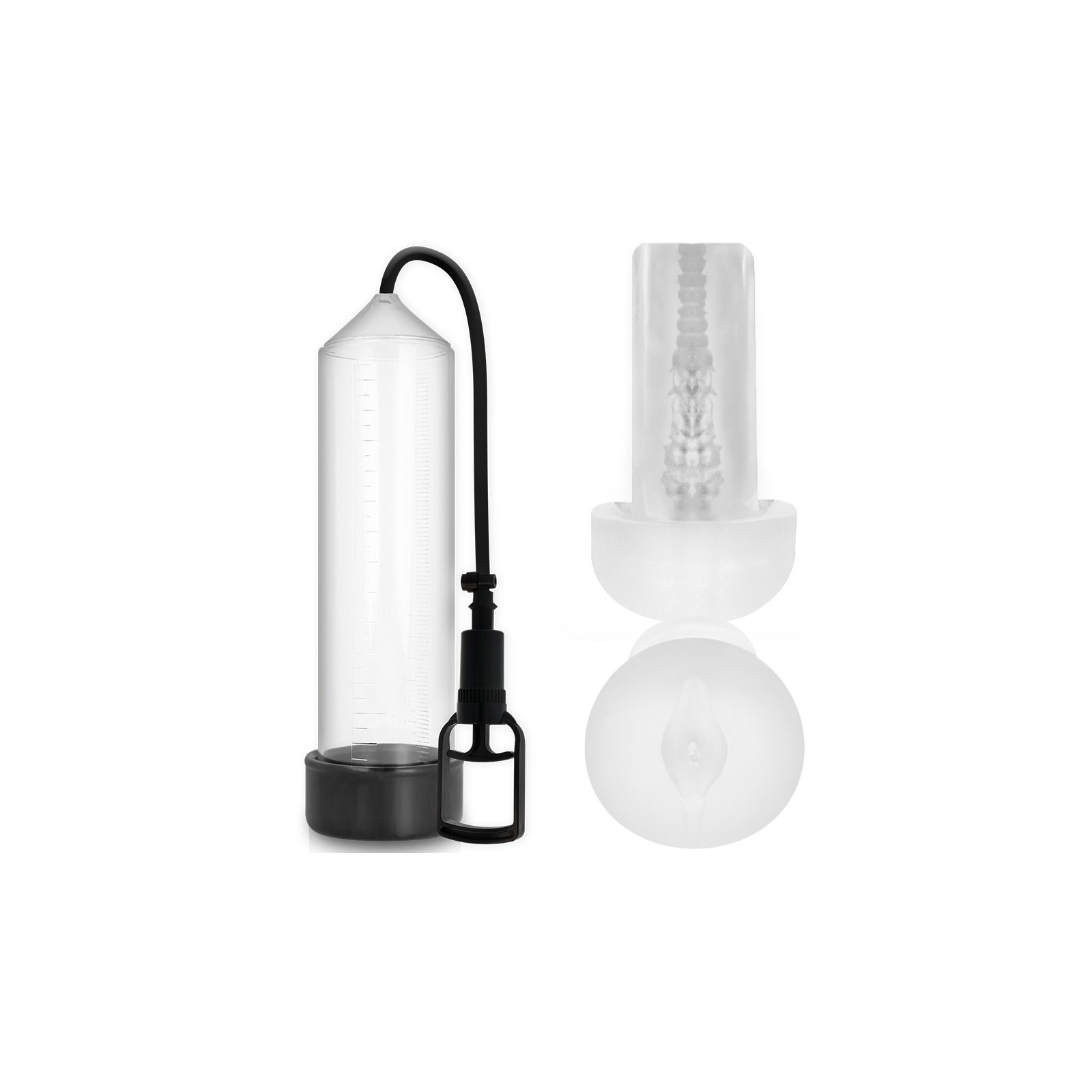 Pump Addicted RX7 Clear Penis Pump with Masturbation Sleeve