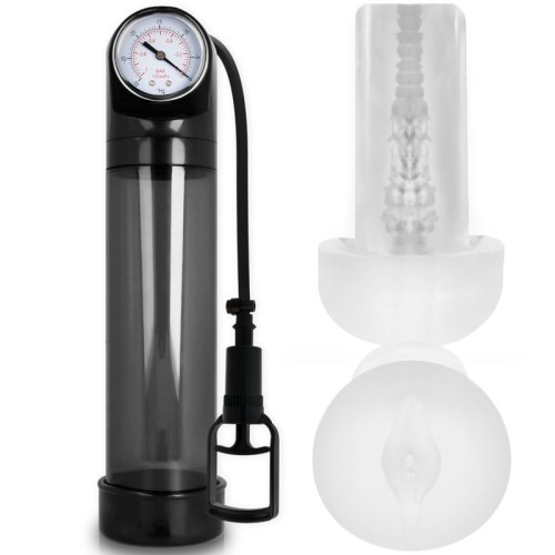 RX9 Black Penis Enlargement Pump with Masturbator