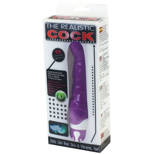 Violet Realistic Cock Vibrator with 10 Rhythms