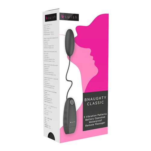 Bnaughty Classic Vibrating Bullet Black - Premium Pleasure