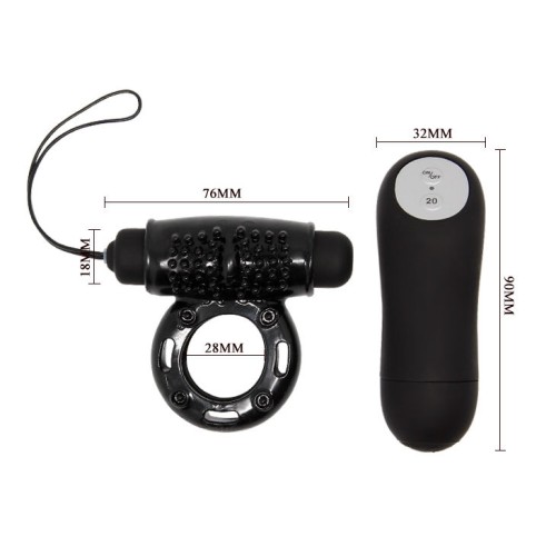 Remote-Controlled Black Ring for Enhanced Pleasure