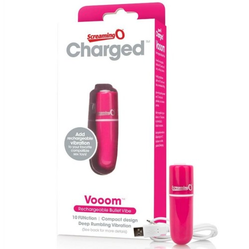 Vooom Rechargeable Vibrating Bullet in Pink