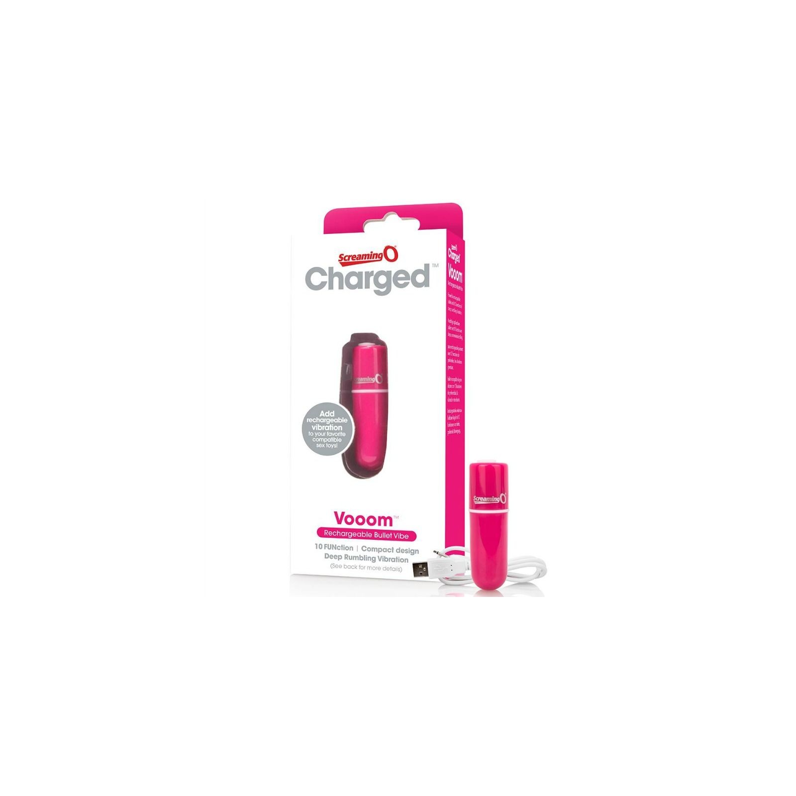 Vooom Rechargeable Vibrating Bullet in Pink