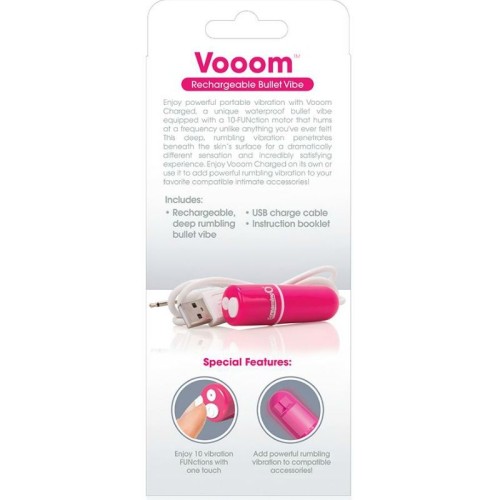 Bala Vibradora Recargable Vooom Rosa