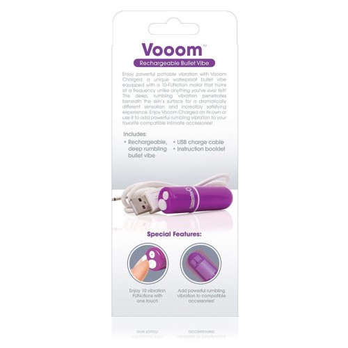 Bala Vibradora Recargable Vooom Lila - Placer Definitivo