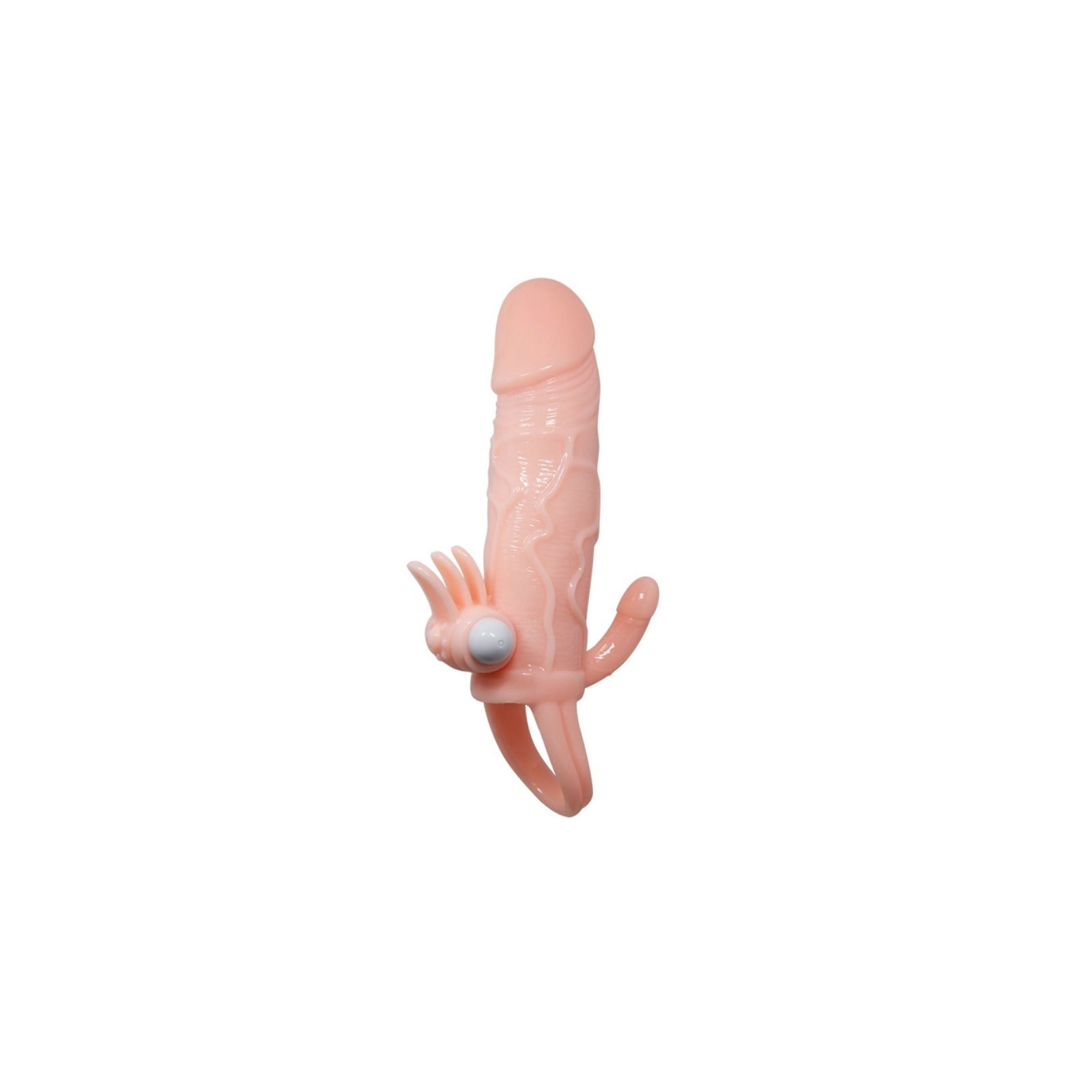 Baile - Brave Man Funda Pene Anal Y Clitoris Vibrador 16.5 Cm Natural