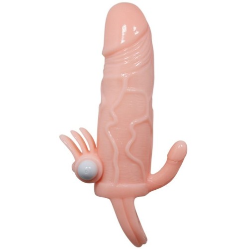 Baile - Brave Man Funda Pene Anal Y Clitoris Vibrador 16.5 Cm Natural