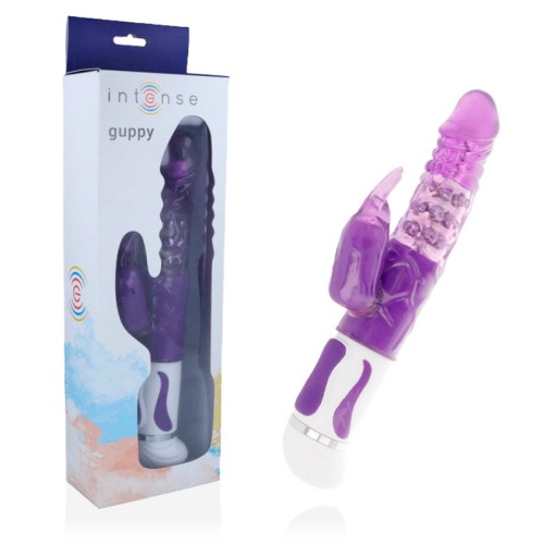 Intense Guppy Vibrador Rotador Lila