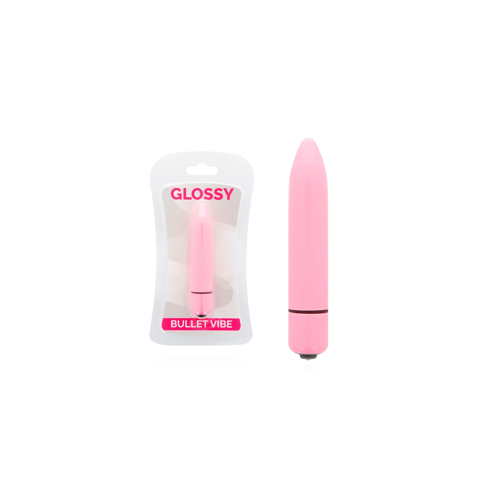 Buy Glossy Thin Pink Vibrator Online