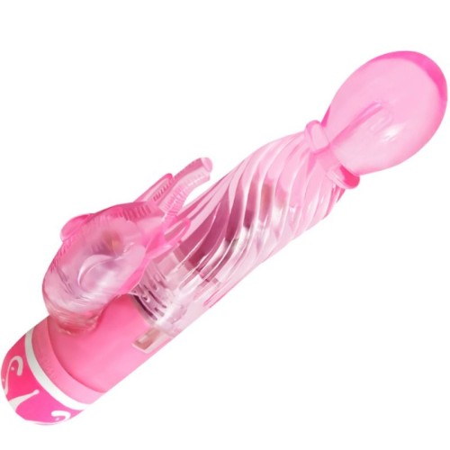 Baile - Vibrador Multivelocidad con Estimulador Rosa