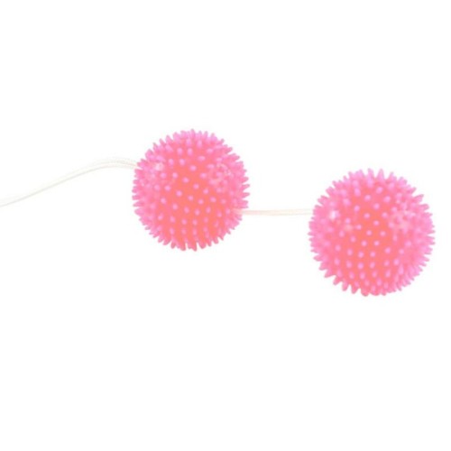 Textured Pink Pleasure Balls for Pelvic Fitness