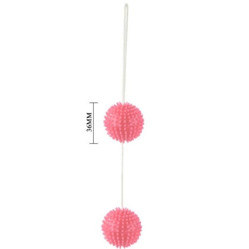 Textured Pink Pleasure Balls for Pelvic Fitness