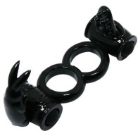 Baile Double Ring Vibrator with Rabbit