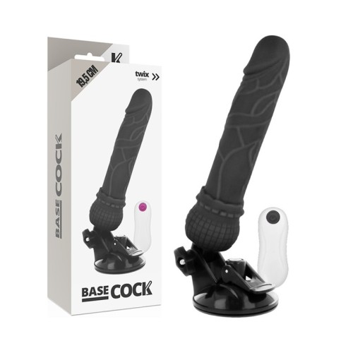 Vibrador Realístico Control Remoto Negro 19.5cm