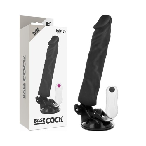 Vibrador Realístico Con Control Remoto Negro 21 Cm