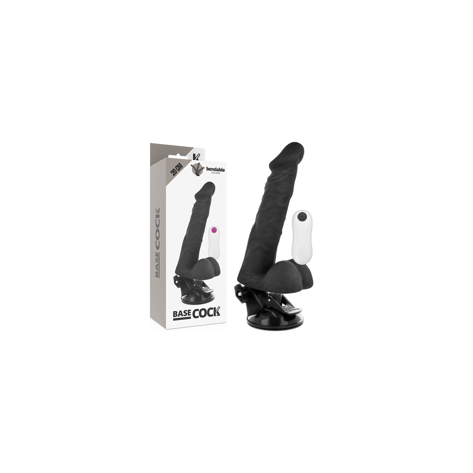 Articulable Remote Control Vibrator Black 20 cm -o- 4.5 cm