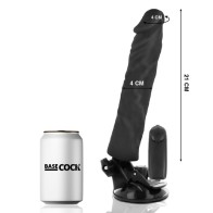 Vibrating Realistic Dildo Remote Control Black 21 cm