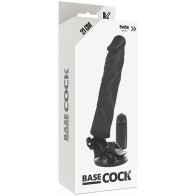 Vibrador Realistico Control Remoto Negro 21 cm