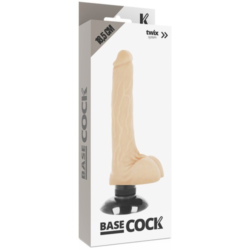 Vibrating Realistic Dildo 2-1 Natural 18.5Cm - Premium Pleasure