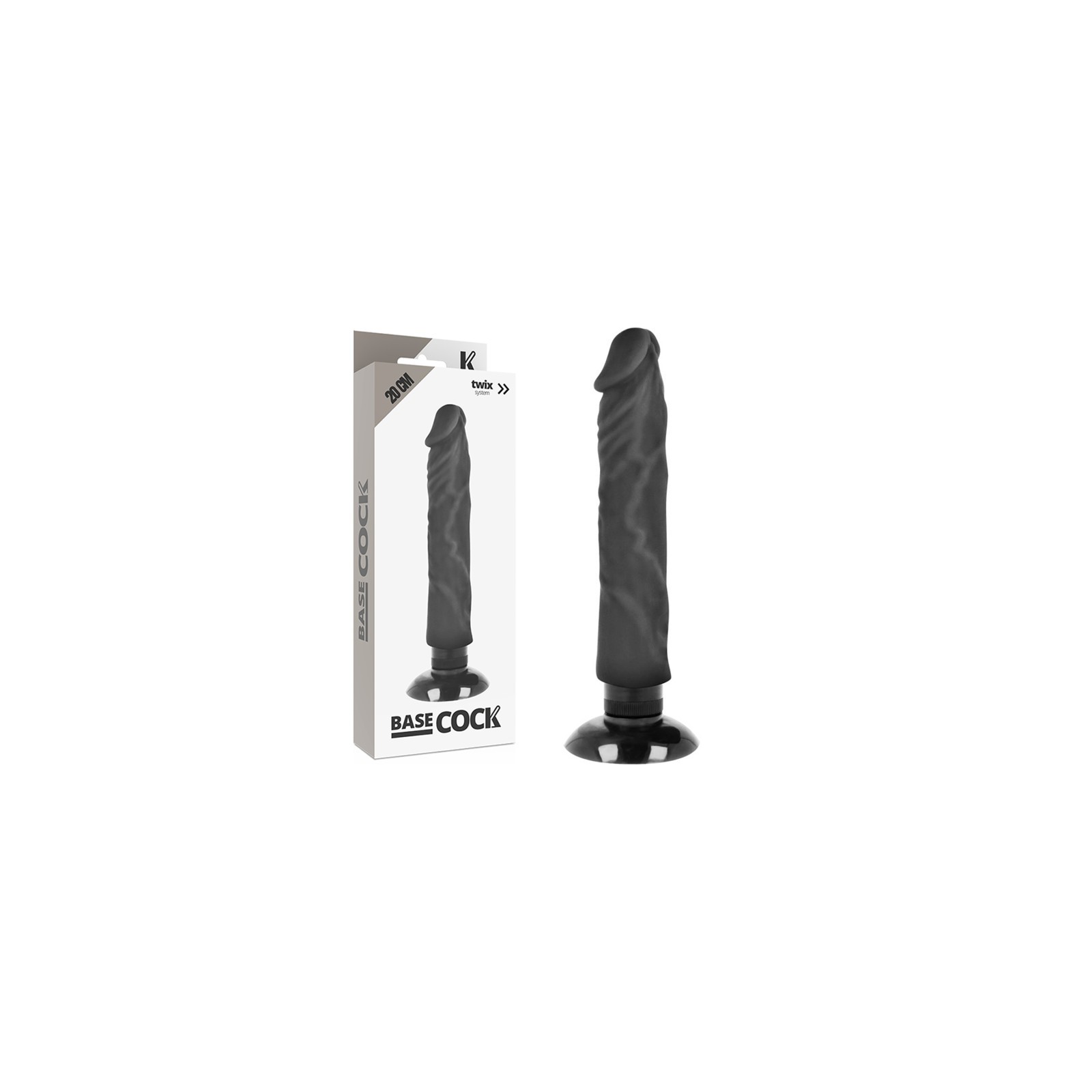 Realistic 2-in-1 Vibrator Natural Black