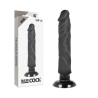 Vibrador Realistico 2-1 Natural Negro 20 Cm