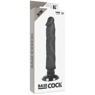 Vibrador Realistico 2-1 Natural Negro 20 Cm