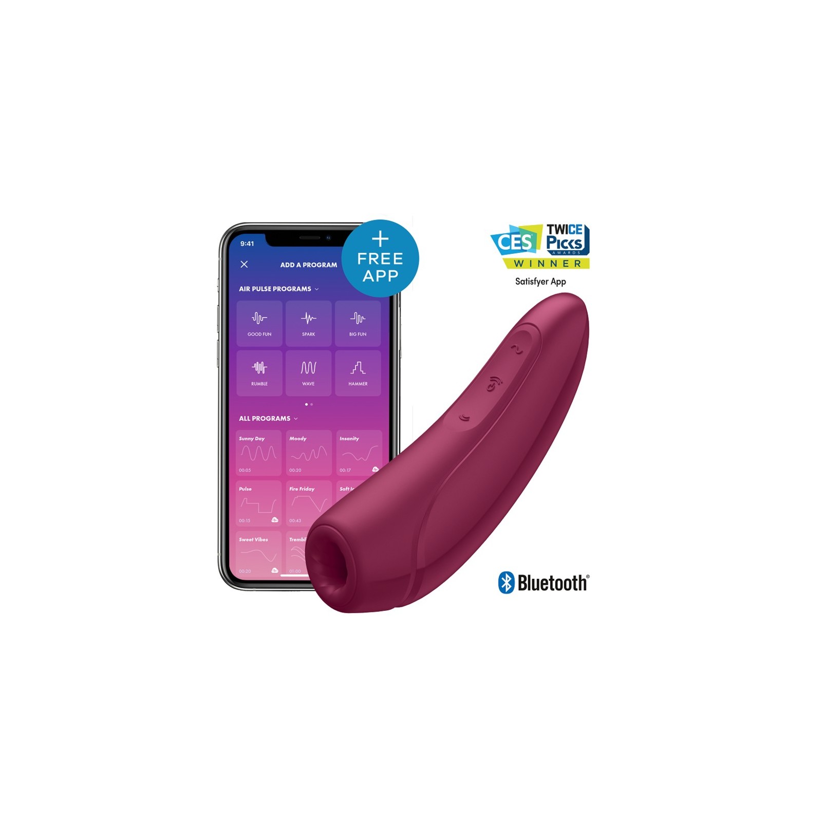 Satisfyer Curvy 1+ - Estimulador Clitorial Ergonómico