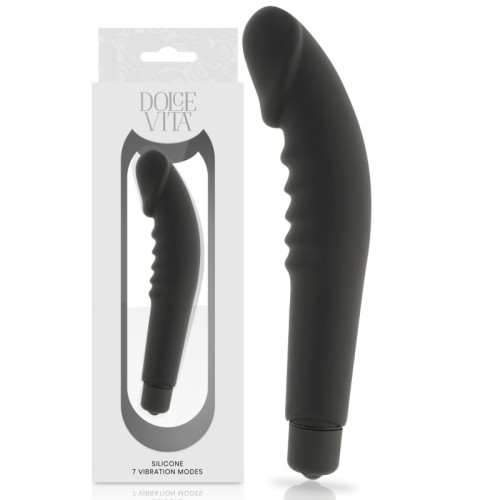 Realistic Pleasure Silicone Vibrator Black