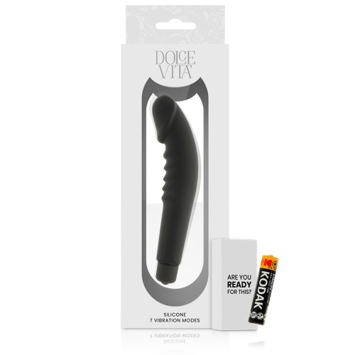 Realistic Pleasure Vibrador Silicona Negro