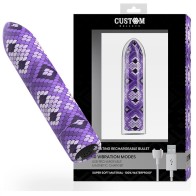 Rechargeable Purple Snake Bullet with 10 Vibration Modes