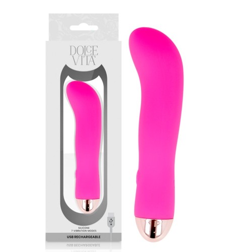 Rechargeable Two Vibrator Pink 7 Speeds