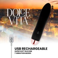 Dolce Vita Four Rechargeable Vibrator - Elegance Meets Functionality