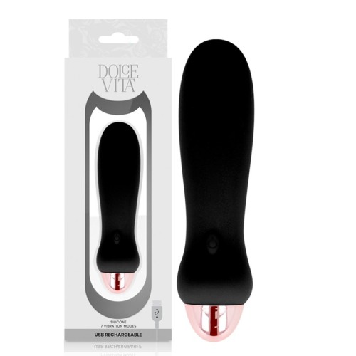 Rechargeable Five Vibrator Black 7 Speeds