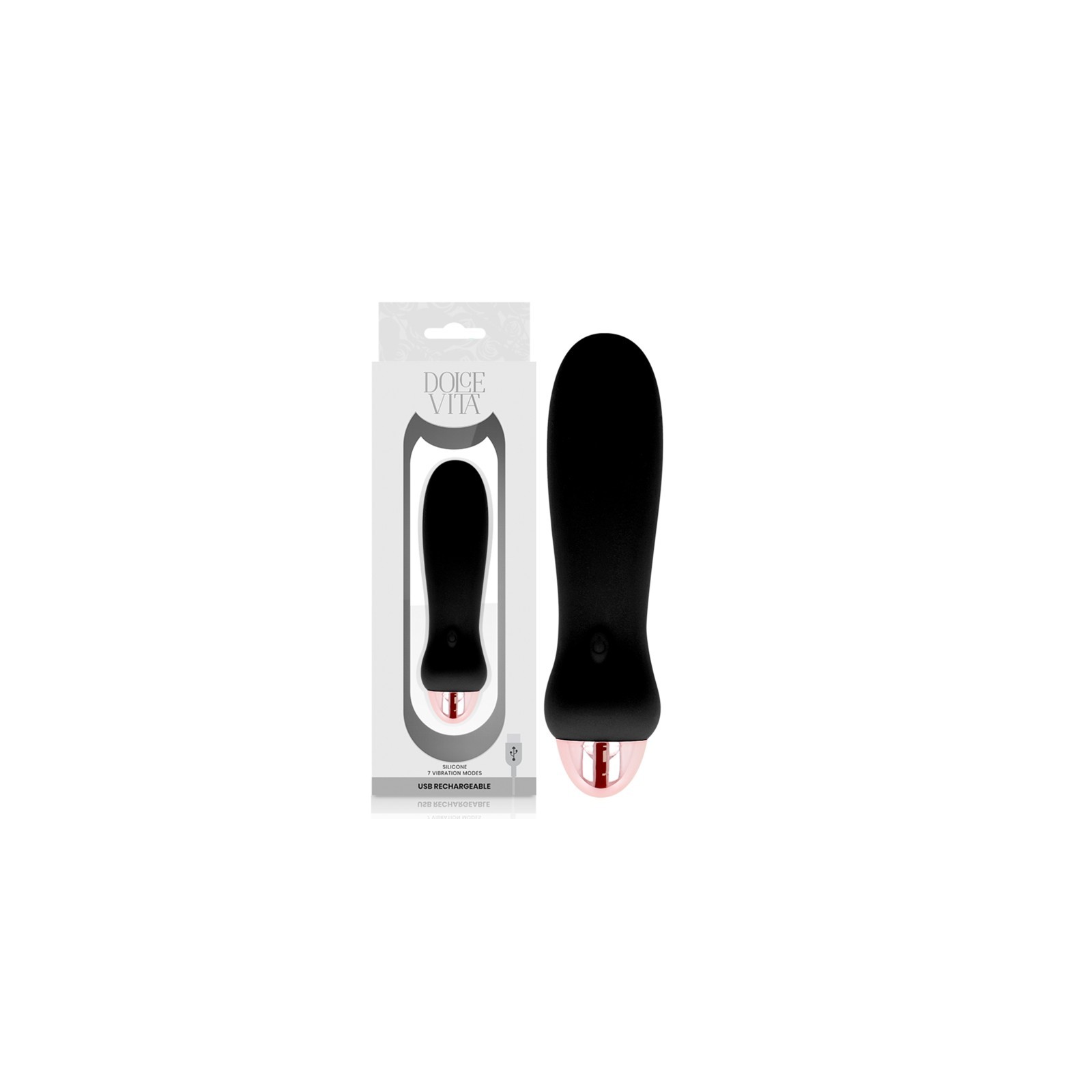 Rechargeable Five Vibrator Black 7 Speeds